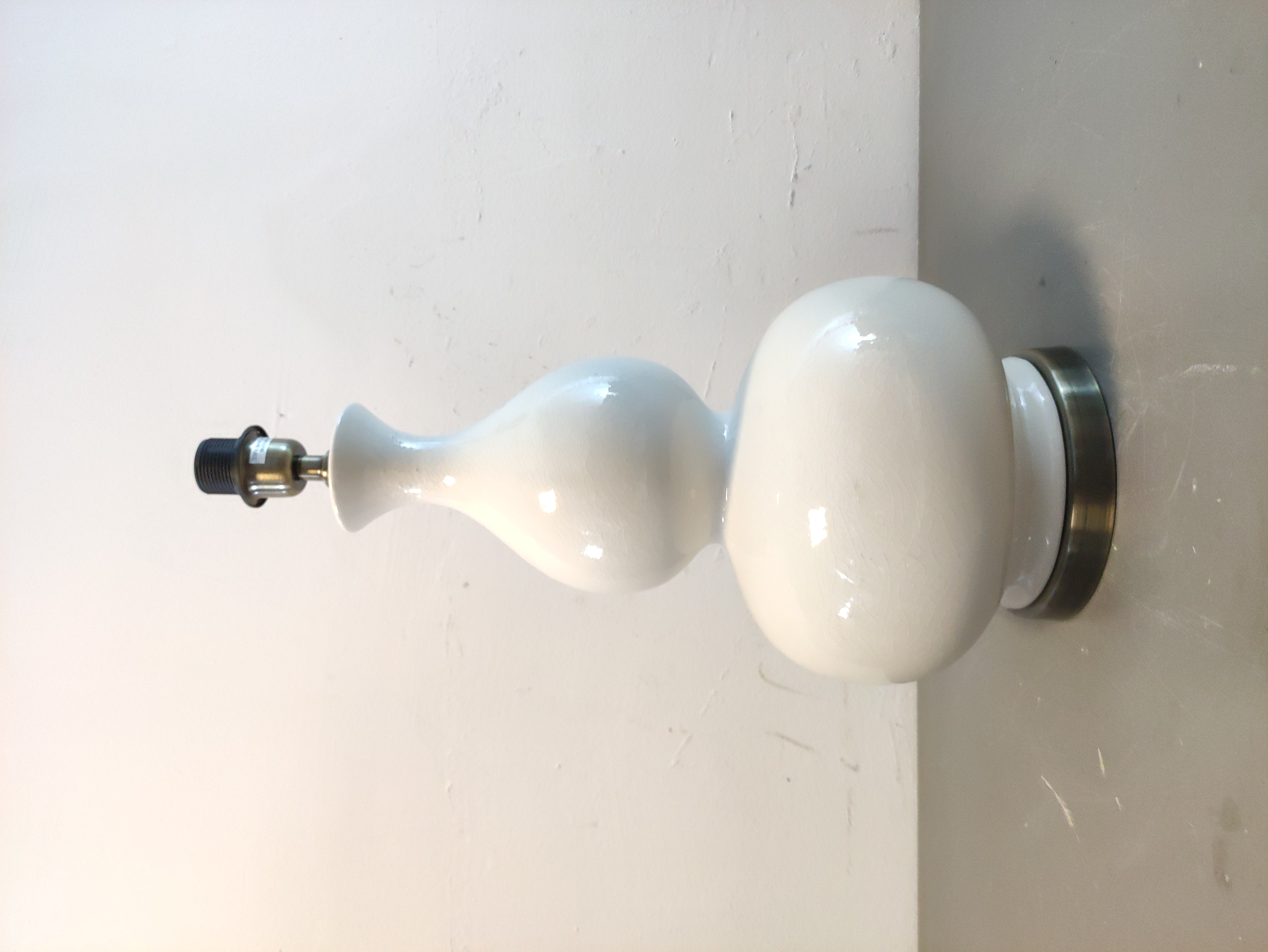 lampara pantalla sobremesa ceramica alt 148-159 o26 1u